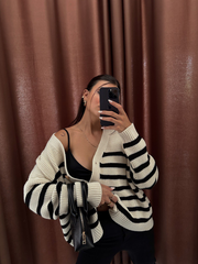 Bluzë Me Vija Oversize