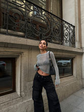 Pulover Thurje Me Vrima Me Shkëlqim