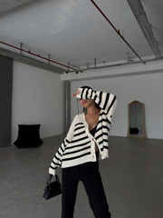 Bluzë Me Vija Oversize