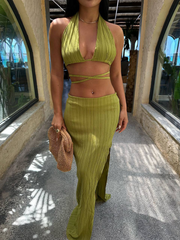 Set Top Lidhëse Në Qafë Dhe Fund